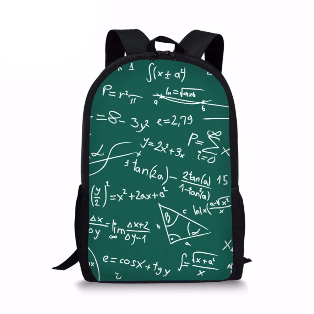 

17 Inch Math Formula Backpack For Children Girls Boys Teenage School Backpacks Women 2018 Bagpack Rucksack Sac a dos
