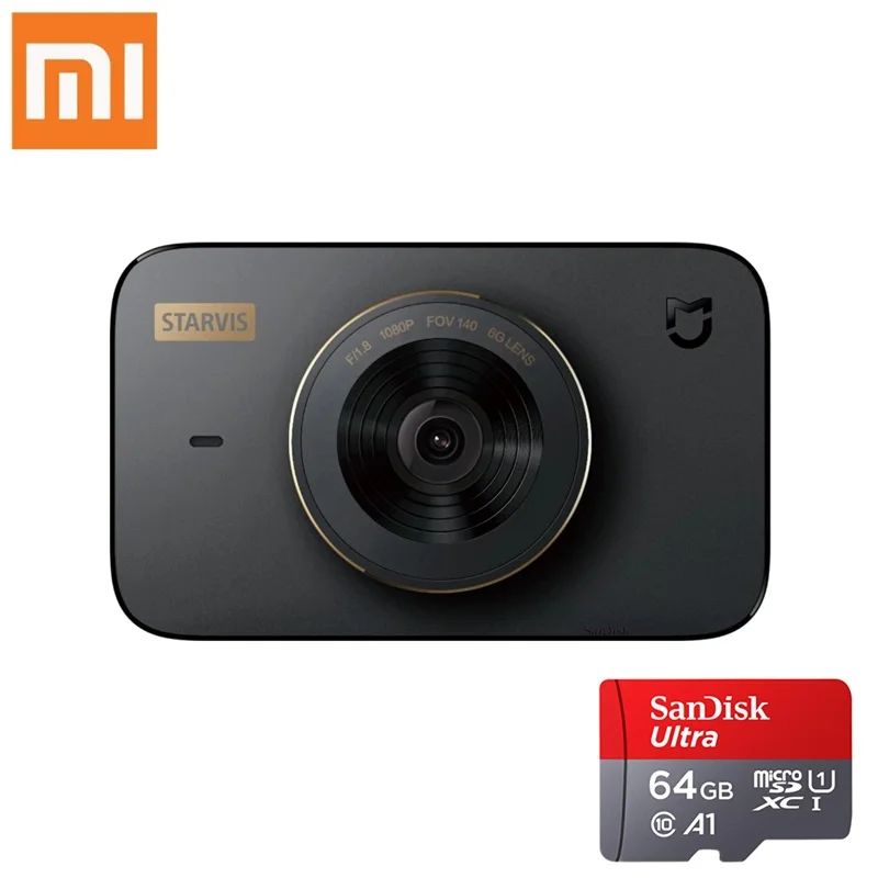 Китайский edtion Xiaomi MIJIA 1S " Автомобильный видеорегистратор 1080P wifi видеорегистратор Автомобильный цифровой видеорегистратор 140 градусов широкоугольный ночное видение HDMI - Название цвета: add SanDisk 64GB