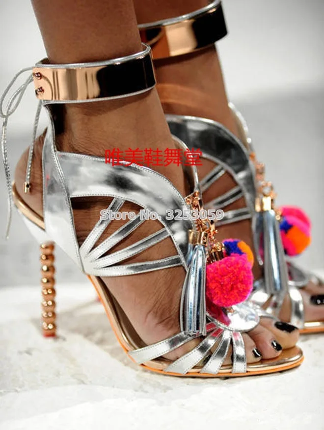 Женские свадебные туфли на высоком каблуке с вырезами|sandals golden|heel sandalshigh heel sandals |