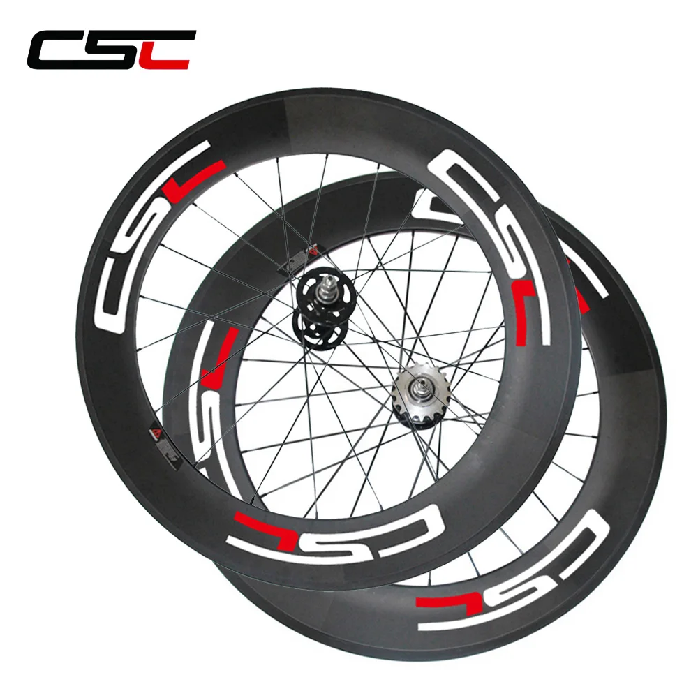 CSC U форма 25 мм ширина 88 мм клинчерная покрышка из углеродного волокна колеса гоночного велосипеда фиксированная передача флип-флоп велосипед колесная с sapim cx ray или 1420