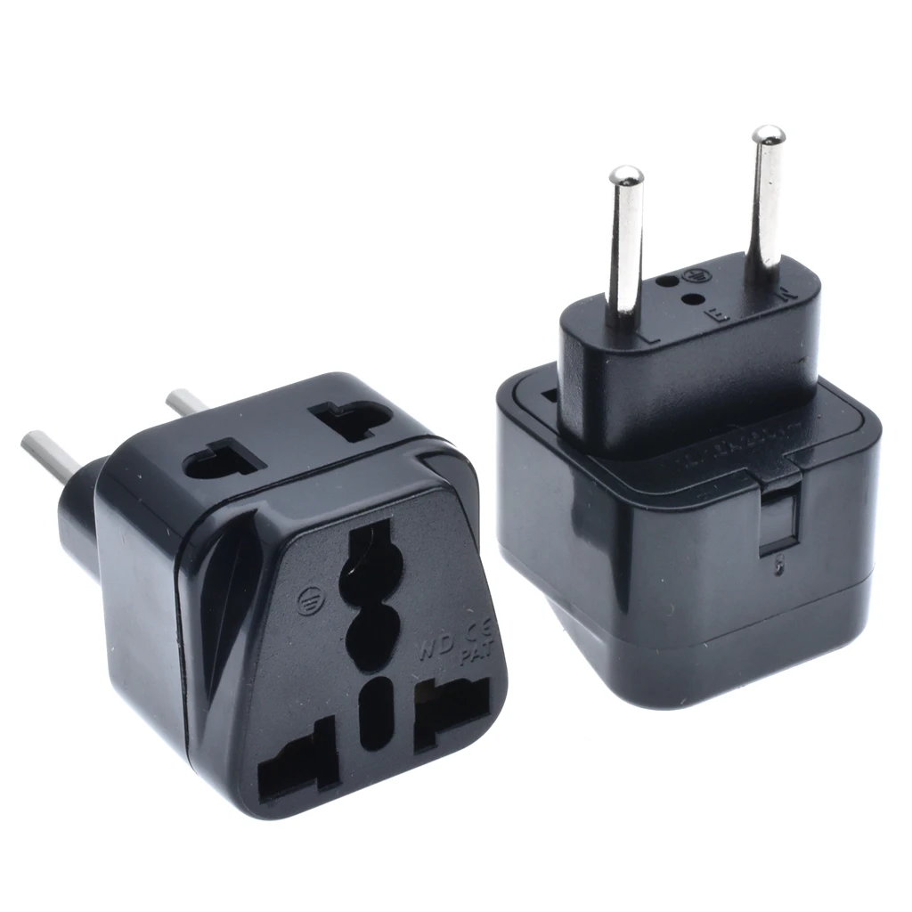 1 шт. Универсальный переходник с на 2 разъемов 3 контакта 4 0 мм|au to eu|au eu plugau adapter |