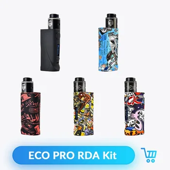 

Vapor Storm ECO Pro Kit TC Box Mod Vaper Lion Airflow Control No 18650 Battery for 510 Thread RDA Electronic Cigarette Vape Kit