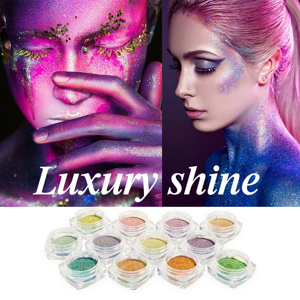 

Waterproof Glitter Pigment Eyeshadow Powder Long Lasting Shimmer Diamond Single Color metallic eyeshadow make up oogschaduw
