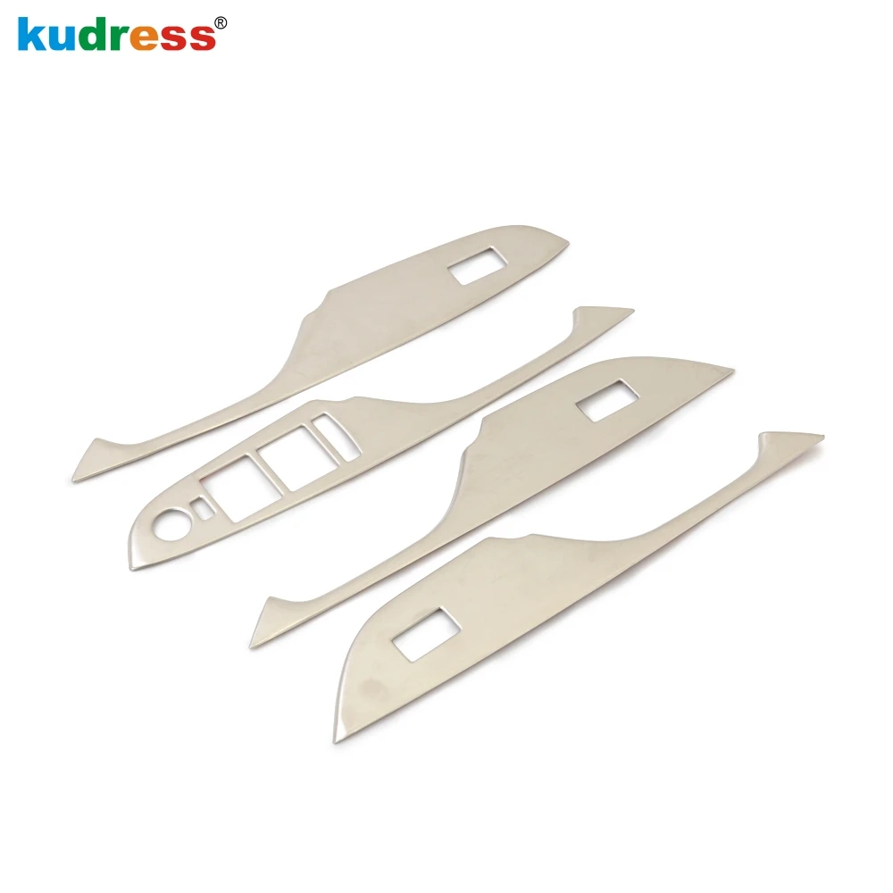 Stainless Steel Window Lift Button Decor Trim For Cadillac SRX XTS ATS-L ATSL