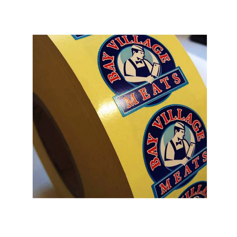 

Customized Custom printed fancy adhesive round stickers, roll adhesive PET label