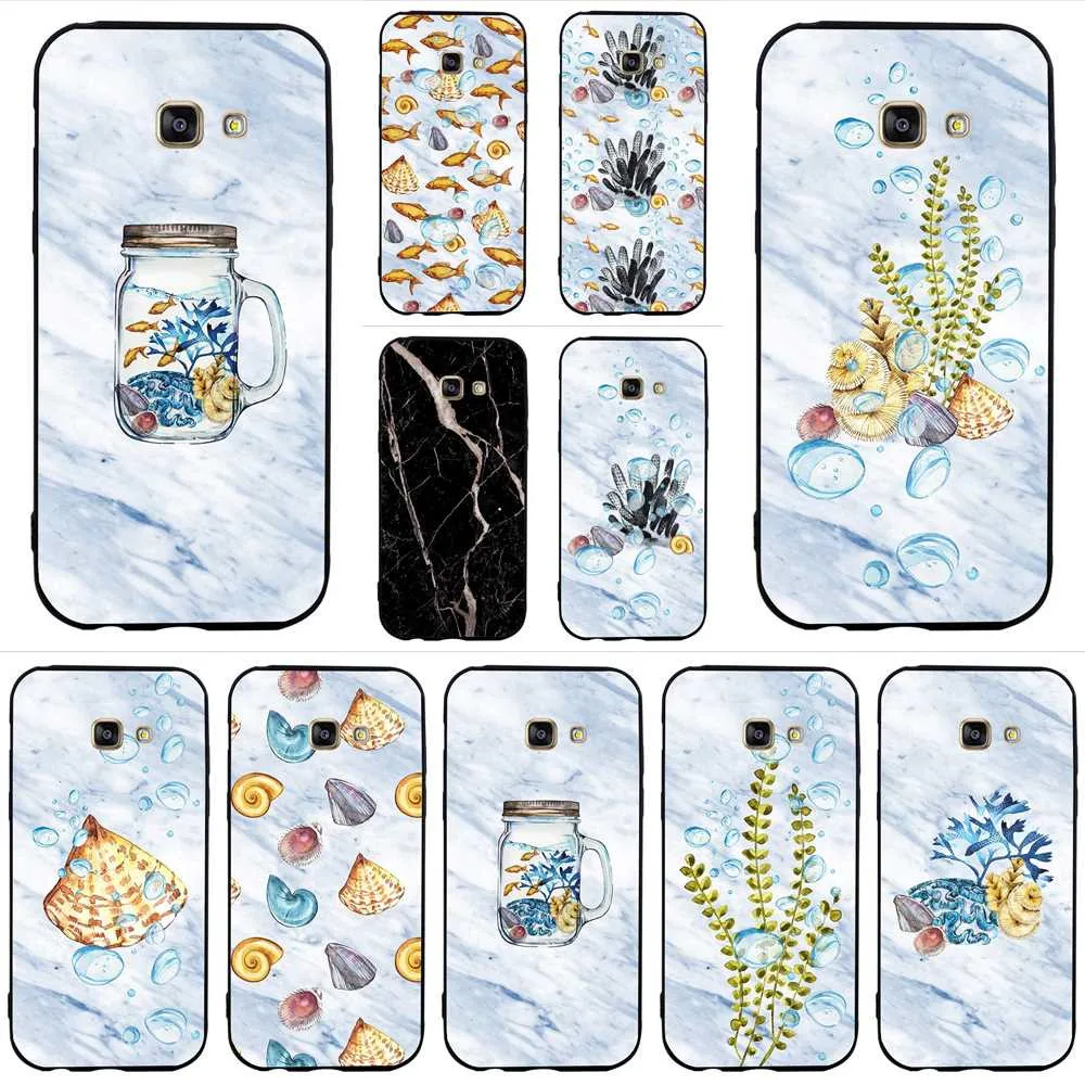 

Protective Marble Sea Phone Cover for Samsung Galaxy A6 Case A3 S7 S6 Edge S8 A5 S9 Plus Note 8 9 Shell A7