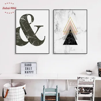 

900D Posters And Prints Wall Art Canvas Painting Wall Pictures For Living Room Nordic Marble Picture Decoration NOR010