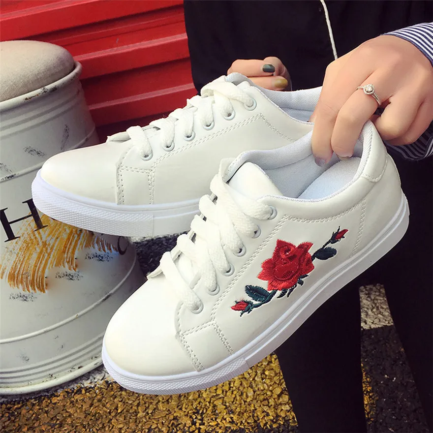 

Flower embroidery trend loafers women sneakers women platform shoes autumn casual women shoes zapatos de mujer