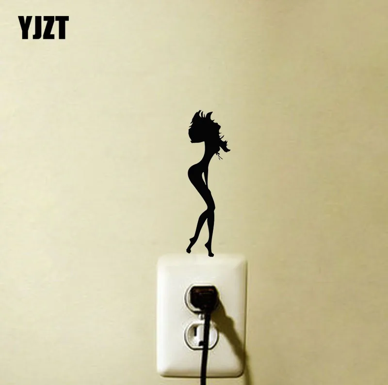 

Beauty Salon Decor Girl Model Hair Decor Vinyl Wall Decals Home Light Switch Stickers 7SS0831