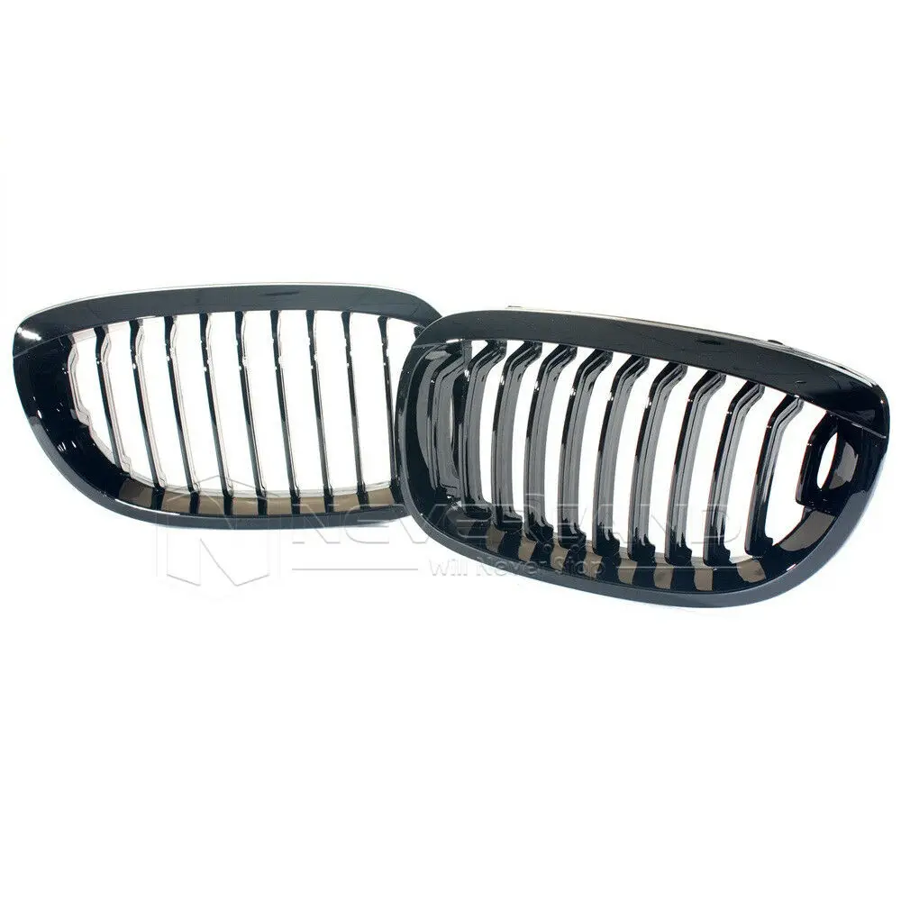 

For BMW 3-Series E46 2D Coupe 2002 2003 2004 2005 2006 2007 1 pair LCI Gloss Black Car Front Kidney Grille Grill D30