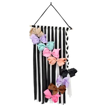 

Hair Bows Holder Rainbow Colorful Hair Clips Storage Rope Hanger Hairbands Organizer