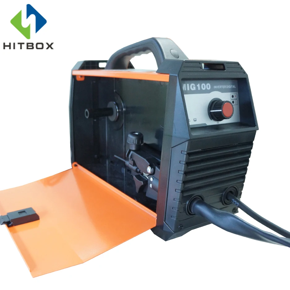 HITBOX MIG Welder 110V MIG Iron Welding Machine MIG100A Gasless Welders For Carbon Steel Welding