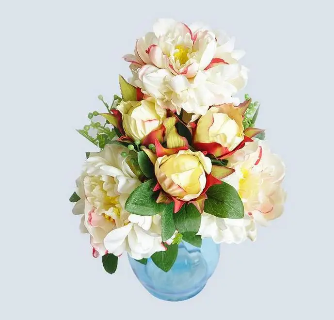 Artificial flowers peony spring style High Quality peony silk flower