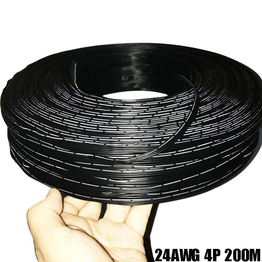 2 м 24AWG специальный мягкий силиконовый кабель 4Pin черный плюс белый провод 60C 200C 4