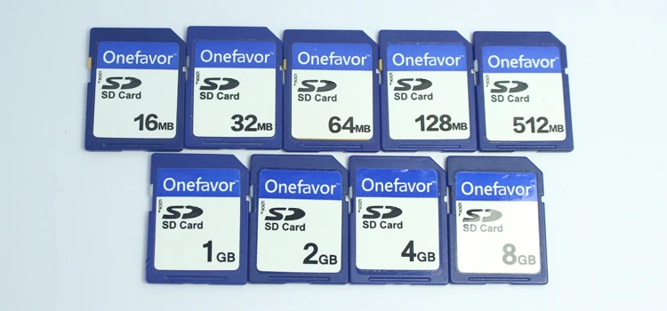 Onefavor 16MB 32MB 64MB 128MB 256MB 512 MB 1GB 2GB SD безопасная цифровая флеш-карта памяти