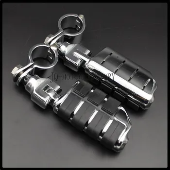 

Chrome Universal Highway FootPeg Footrest For Harley 32mm Engine Guard Crash Bar