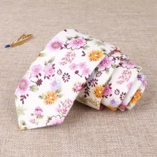 Mantieqingway 6 см хлопковые Узкие галстуки с принтом для шеи мужские свадебные костюмы Цветочный галстук Повседневный брендовый мужской галстук Gravatas