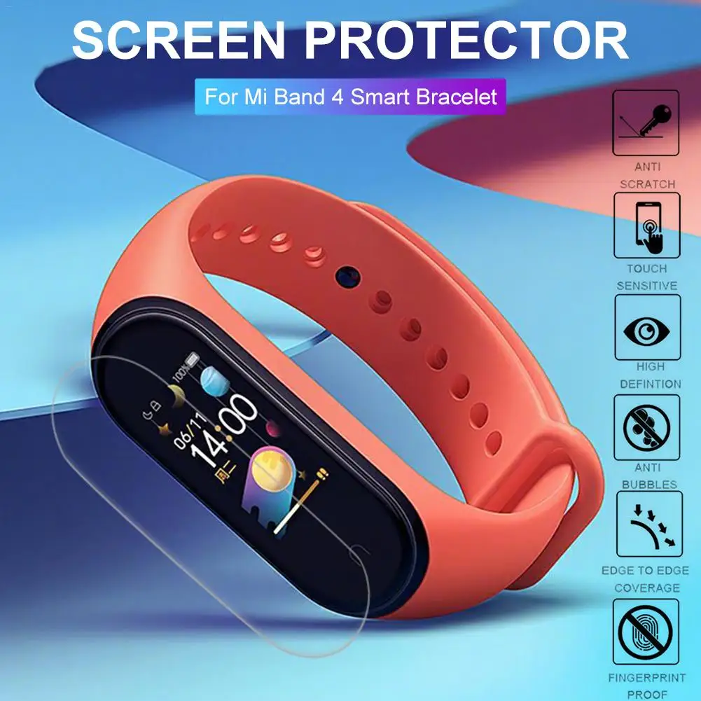 Для Xiaomi Mi Band 4 защитная пленка для экрана аксессуары смарт браслета полноэкранная