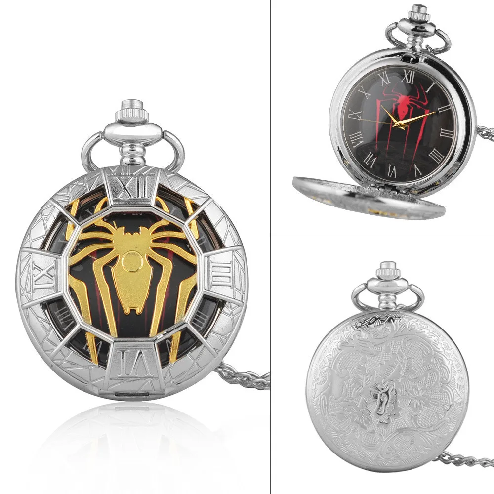 Awesome 3D Wolves Scuplture Pocket Watch Slim Necklace Exquisite Animal Theme Clock Unique Children Family Birthdays Gifts Saat