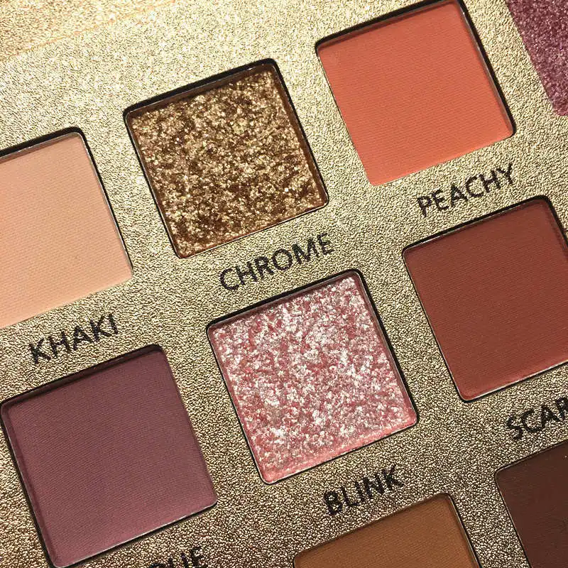 Beauty Glazed 18Colors Nude Eyeshadow Makeup Pigments Waterproof Professional Shimmer Glitter Nude Eye shadow Make up Palette  (2)
