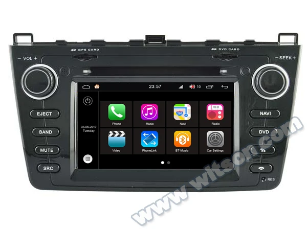 Best 7" Android 8.0 OS Car DVD Multimedia GPS Radio for Mazda 6 2008-2012 with External OBD2 Adapter Support & Optional ADAS Function 1