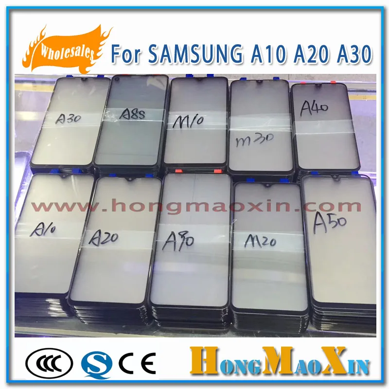 5pcs For Samsung Galaxy M10 M20 M30 A10 A20 A30 A40 A50 A70 A80 A90 LCD Front Screen Panel Outer Glass Lens Cover or with OCA | Мобильные