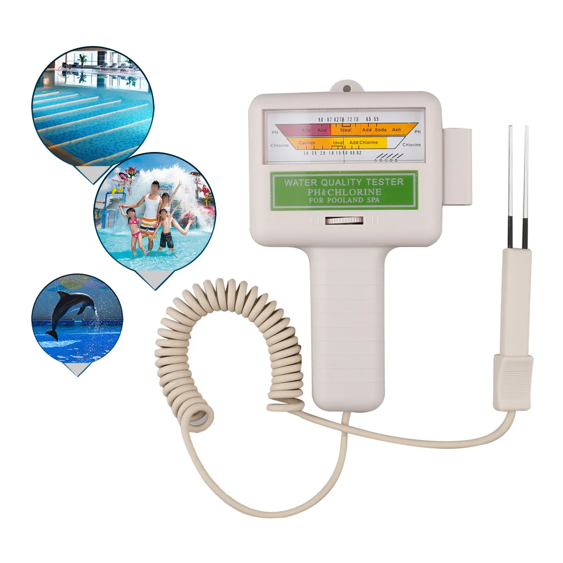 

Portable Measure Water Quality Tester for Home Swimming Pool Spa Auarium PH Meter Test Monitor Checker PC101