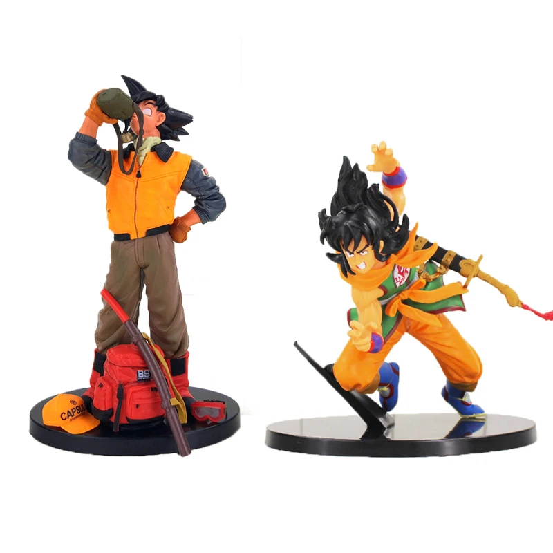 

Dragon Ball Z Son Goku Yamcha Figure Toy Scultures Big Goku Drinking Water Yamcha With Sword Anime DBZ Model Doll