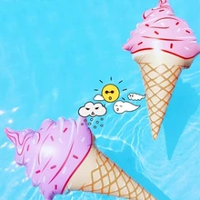 1 шт. бассейна воды Забавные игрушки Плавание кольцо мороженое в форме надувной бассейн плавать аксессуары плавает Enviromental ПВХ Плавание ming игрушка