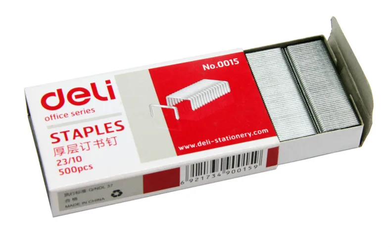 

0015# 23/10 Heavy Duty staple metal powerful staple 500pcs/pack Please note: Only fits 23/10 Stapler machine !!