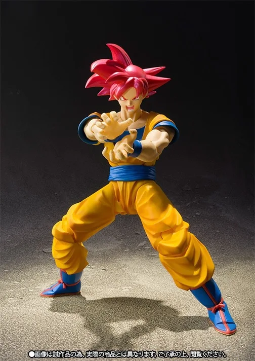 Аниме Dragon Ball Z Super Saiyan God Goku шарнир подвижная ПВХ фигурка Коллекционная модель