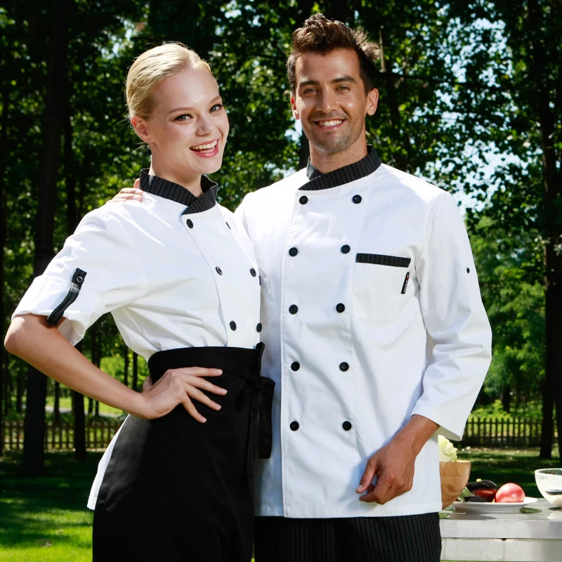 Long sleeved work clothes chef clothing chef kitchen restaurant hotel
