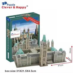 Кэндис Го 3D DIY игрушка-головоломка бумаги модель здания собрать игра канада здание парламента известных мировых отличная архитектура