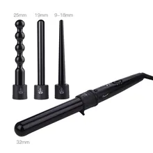 Керамика Pro щипцы для завивки волос Плойка для завивки волос Professional Сменные баррель Турмалин палочка волос Вэйвер инструмент укладки