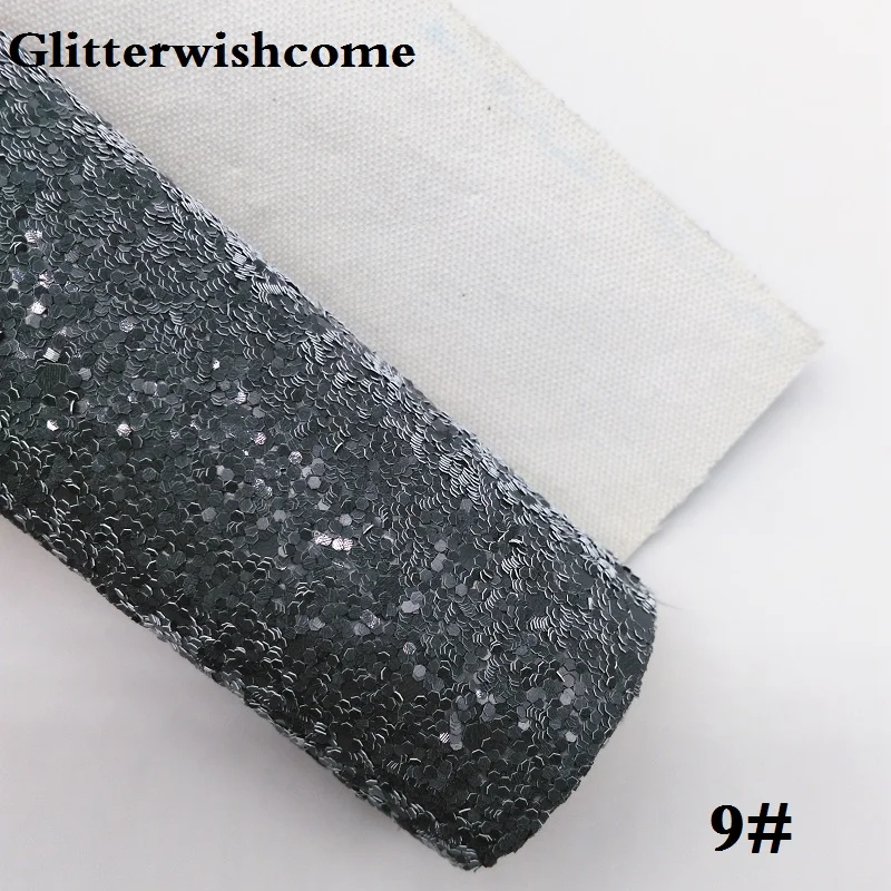 Glitterwishcome 30X134 см мини-рулон сплошной цвет массивная блестящая кожа синтетическая кожа искусственная кожа ткань винил для бантов, GM026 - Цвет: 9