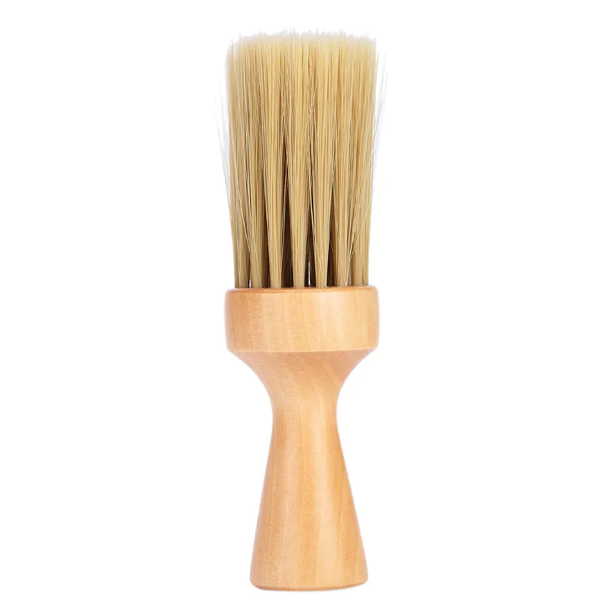 НОВАЯ щетка для бритья, 1 шт., деревянная щетка для бритья, нейлоновая щетка для бритья волос, деревянная ручка, бритва, парикмахерские кисти, инструмент 0312#30 - Цвет: Цвет: желтый