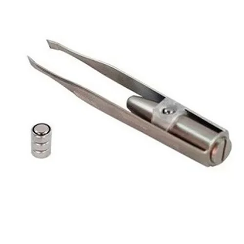 

New Stainless Steel LED Light Eyelash Eyebrow Hair Removal Tweezer Make Up Tool