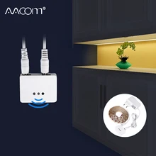 1 м, 2 м, 3 м, 4 м, 5 м светодиодный светильник под шкаф с датчиком движения, с ручным управлением, с регулируемой яркостью, DC 12 В, DIY светодиодный светильник для кухонного шкафа