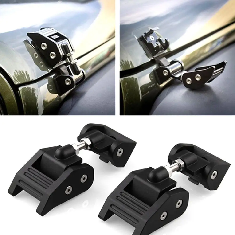 

Auto Parts Hood Lock Aluminum Cover Lock Buckle Kit For Jeep Wrangler