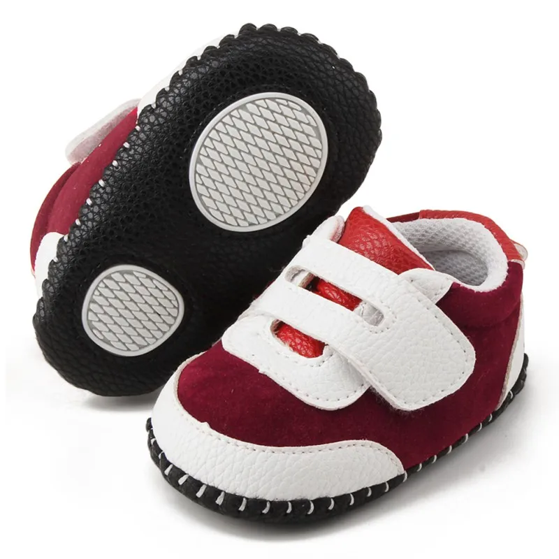 Обувь для маленьких мальчиков из искусственной кожи; обувь для новорожденных; спортивная обувь для первых шагов из искусственной кожи; повседневная спортивная обувь для маленьких мальчиков
