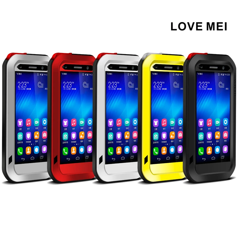LOVE MEI For HUAWEI mate 8 9 P9 P10 plus Powerful Shockproof Dirtproof Metal phone cover Case Tempered glass |