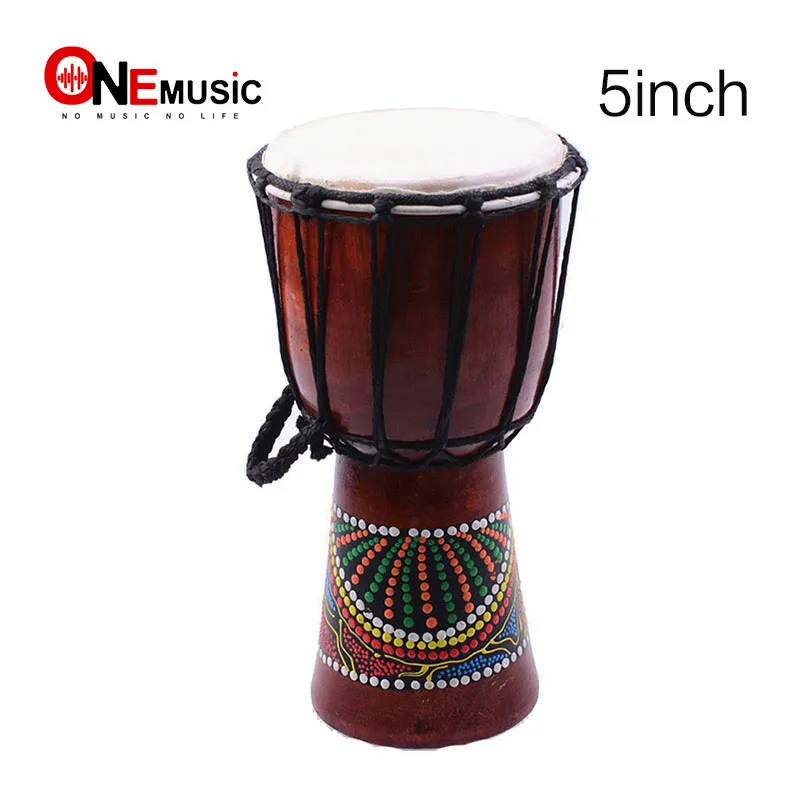 Djembe ударный барабан 5 дюймов Классическая картина деревянный ручной в