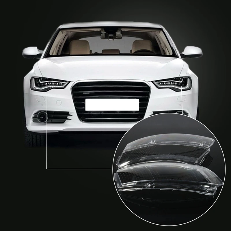 1 пара передняя левая и правая Автомобильная фара Фара Крышка объектива света для Audi A6 C6 06-11
