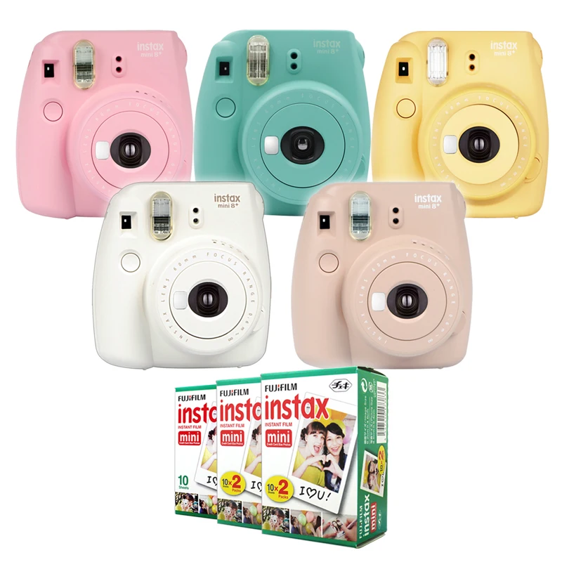 Fujifilm Instax Mini 8 Plus Camera 5 Colors Fuji Instant 50 Film White Edge Plain Photo Picture Film Camera Aliexpress