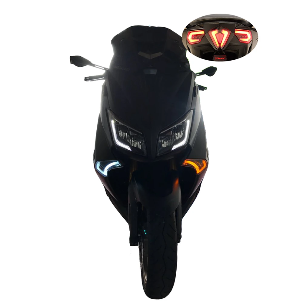 KEMiMOTO для YAMAHA TMAX 530 2012 2013 Tmax530 задний тормозной светильник светодиодный задний передний указатель поворота