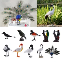 Живой искусственный Magpie, дятел, Shrike, Throstle, Павлин птица реалистичные Taxidermy украшения для дома и сада