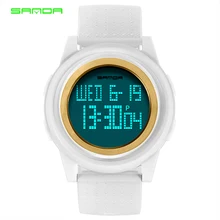 SANDA 2018 Sports Wrist Watch Women Watches Ladies Light Thin Digital Watch For Female Waterproof Clock New Montres Femme Saat