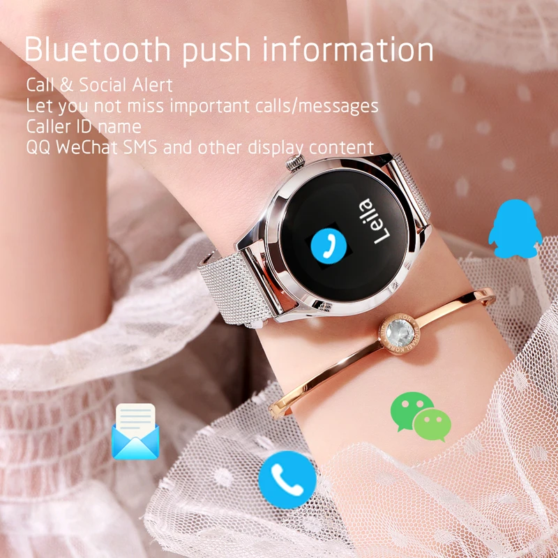 cмарт часы для женщин IP68 водонепроницаемый тонометр пульсометр фитнес браслет умные часы Android часы подключение для Xiaomi huawei IOS