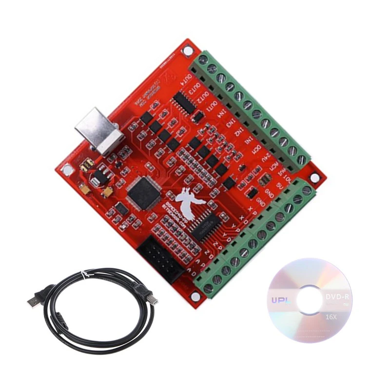 CNC USB Controller Card MACH3 100KHz Interface Driver Motion 4-Axis Linkage Kit