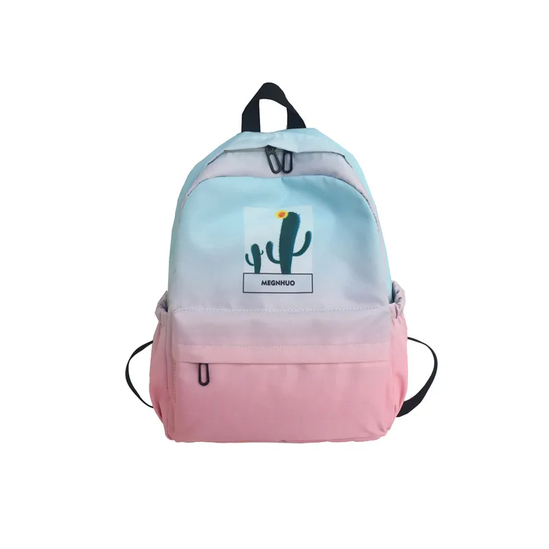 Женский рюкзак, дизайнерский рюкзак, женская сумка для книг, школьный рюкзак, Радужный Рюкзак mochila bolsa de mujer, Рюкзак С КАКТУСОМ, школьные сумки